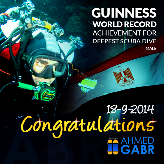 New world record – Ahmed Gabr deepest scuba diver in the&nbsp;world!